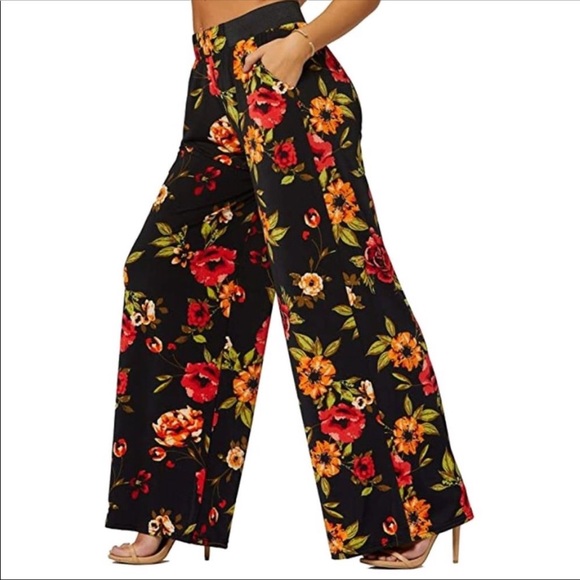 Flower Power Palazzo Pants - Picture 1 of 1